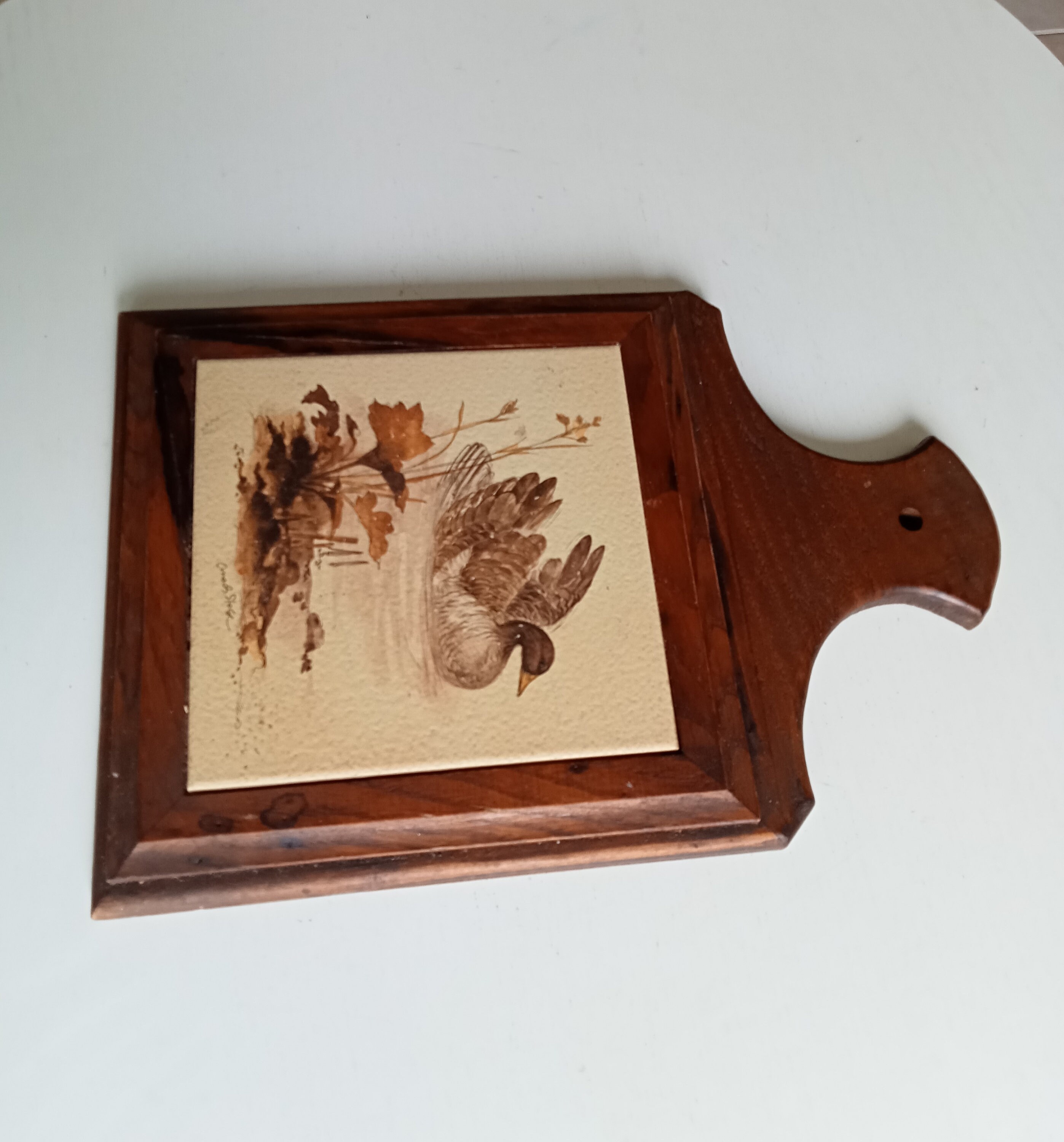 Lot De Dessous De Plats Anciens - Porcelaine Et Bois, Déco Cuisine Rétro