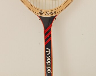 VINTAGE adidas アディダス ウッド 木製 テニスラケット a120 Vintage Adidas Ilie Nastase Wooden Racket 70s - Etsy