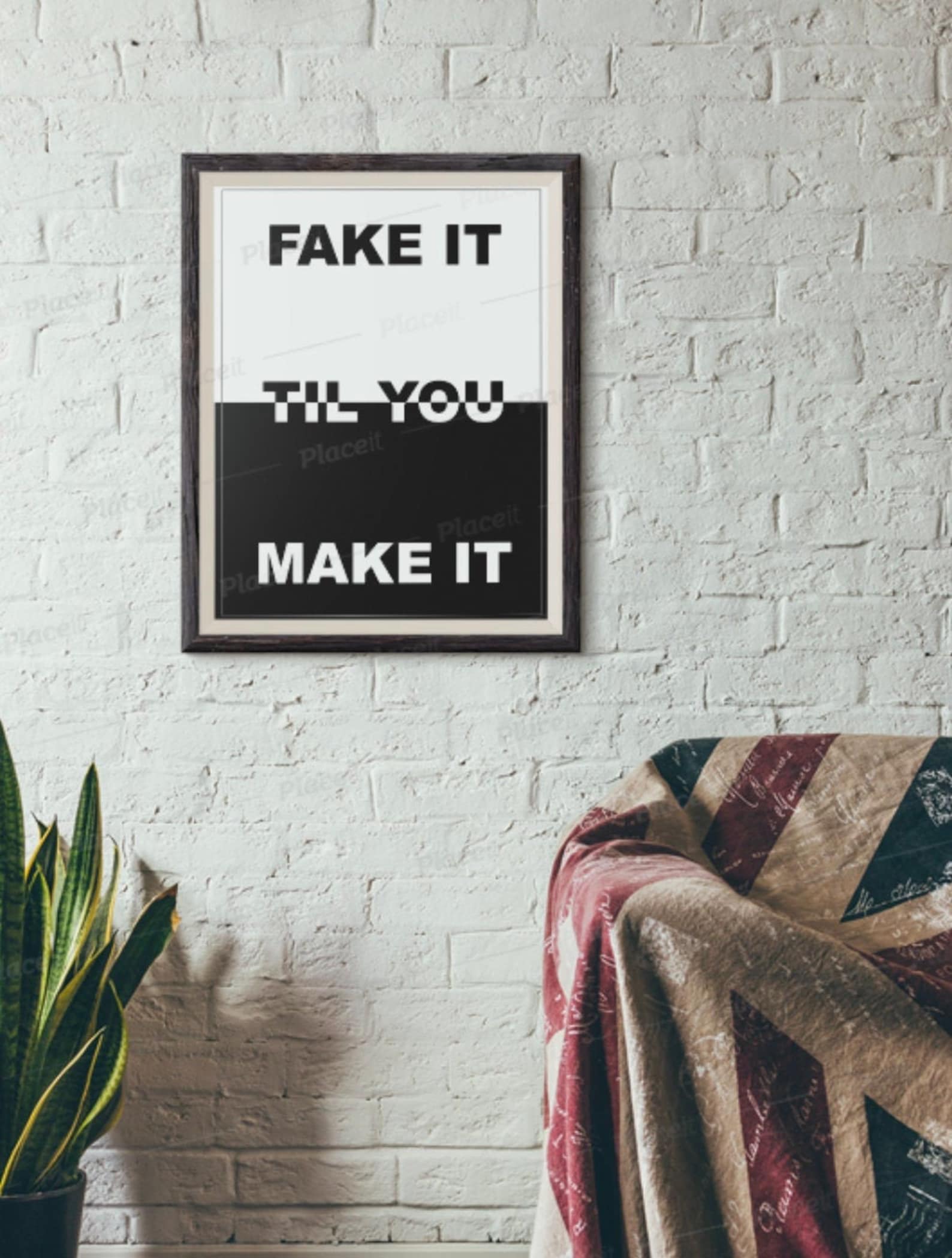 Fake It Til You Make It Print | Etsy