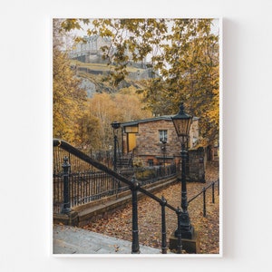 Edinburgh Herbst Prints Herbst Schottland Poster Dark Academia Herbst Fotos Orange Dekor Europa Druck Geschenk Stimmungsvolle Herbstdekoration