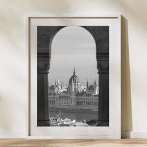 Budapest Print Black and White -City Print -Europe Wall Art -Architecture Print -Hungary Travel Wall Art - Budapest Poster -Instant Download