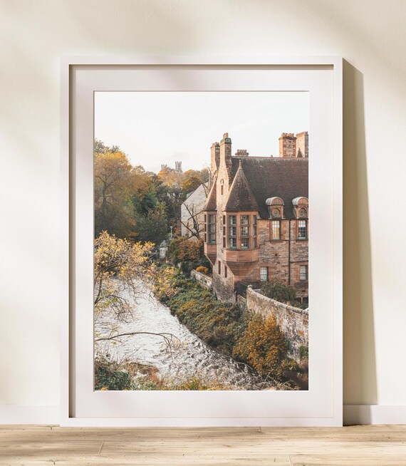 Edinburgh Print Dean Village Scotland Wall Art Travel Poster Scottish Art Europe Print Travel Gift Instant Download