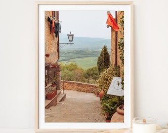 Italian Village Print - Rustic Photo - Italy Countryside - Tuscany Print - Europe Wall Art - Digital Download