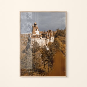 Dracula Schloss Druck Halloween Druck Kleie Schloss Fotografie Herbst Poster Herbst Druck rustikal Bauernhaus Sofort Download