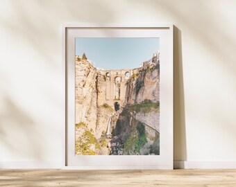 Ronda Spain Print - Rustic Village - Countryside Print - Mediterranean Print - Farmhouse Decor - Travel Poster - Digital Download