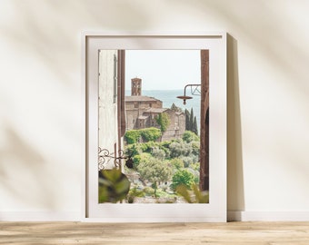 Tuscany Photography Digital Download - Italy Print -  Montalcino Wall Art - Italy Village Print - Italian Countryside - Rustic Printable Art
