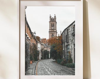 Edinburgh Autumn Print Scotland Wall Art Circus Lane Photography Dark Academia Europe Print Fall Travel Gift Instant Download