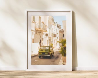 Vintage Olive Car Print - Southern Italy -Travel Italy Photography -Mediterranean Wall Art -Puglia Print -Dolce far Niente -Instant Download