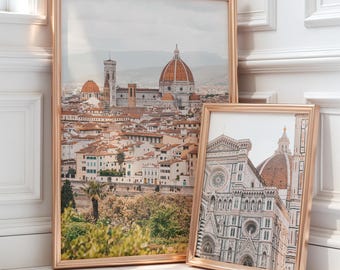 Italien Florenz 2er-Set Drucke - Florenz Wand Kunst - Italien Fotografie Reise Poster - Toskana druckbare - Stadtansicht - Instant Download