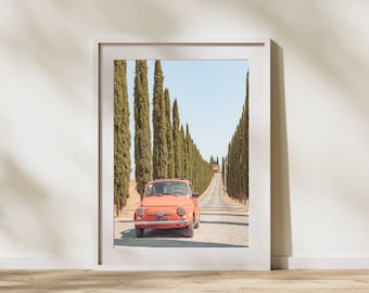 Fiat Print - Tuscany Print - Italian Countryside - Rustic Photo - Italy Digital Download - Europe Wall Art - Instant Download