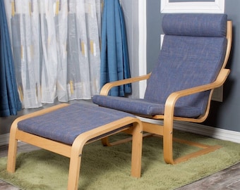 Poang Chair Cover Poang Chair Cover, Ikea Poang Chair And Footstool Cover Set