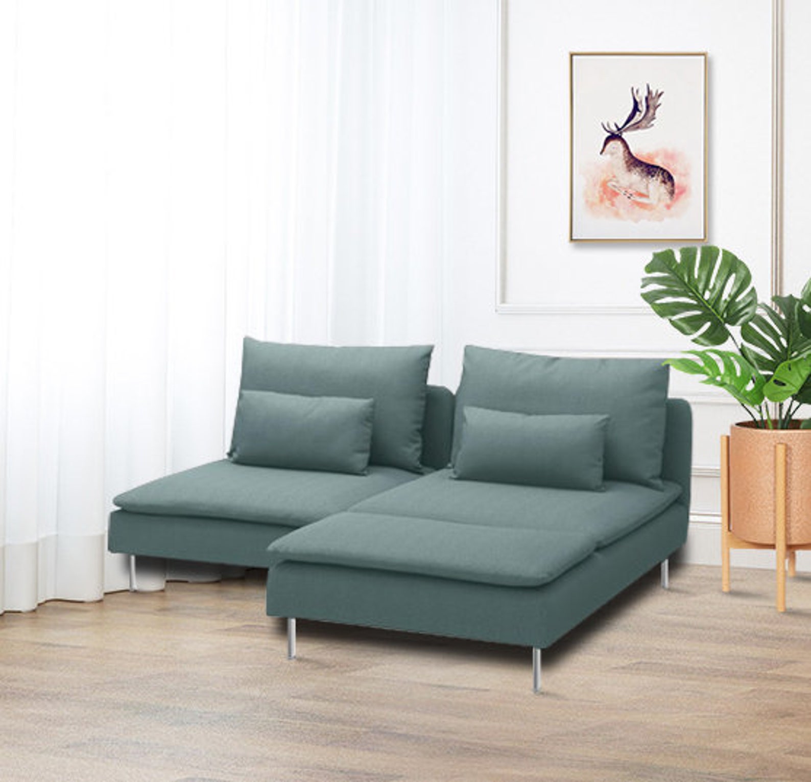 Soderhamn Cover Ikea Soderhamn 1 Seats With Chaise Lounge Etsy UK