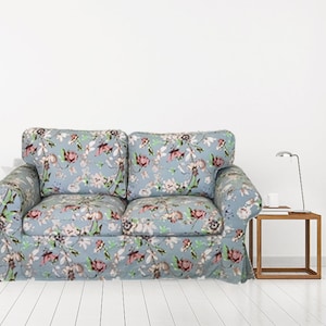 Ektorp 2 Seat Sofa Cover Ektorp Slipcover Ektorp Replacement Cover, Ektorp Slipcover Ikea Sofa Cover Floral pattern