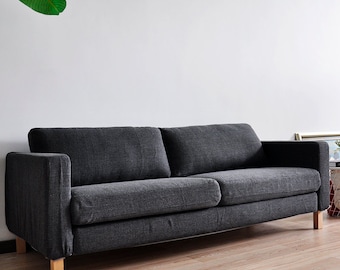 IKEA KARLSTAD 2人掛け用ソファカバー Karlstad 2人掛けソファとシェーズカバーのセット、カスタムメイド