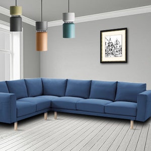 Sofa cover for IKEA NORSBORG 3+2 /3+3 seat sofa with corner, Ikea Chaise longue,Ikea Slipcover,NORSBORG Sectional cover,Custom Made Cover