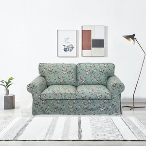 Ektorp 2 Seat Sofa Cover Ektorp Slipcover Ektorp Replacement Cover, Ektorp Slipcover Ikea Sofa Cover Floral pattern