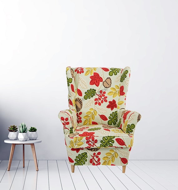 Strandmon Cover, Ikea Strandmon Wing Chair Cover, Strandmon Slipcover,  Strandmon, Strandmon Ottaman, Custom Made Floral Cartoon Pattern - Etsy  Hong Kong