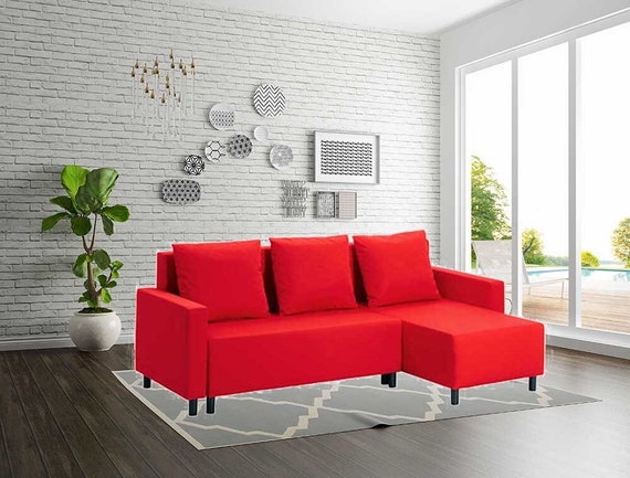 Ikea LUGNVIK Sofá con funda chaise lounge LUGNVIK Sofá cama - Etsy España