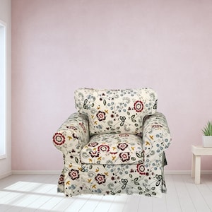 Ikea Ektorp Armchair Cover Ikea Ektorp Slipcover, Ikea Ektorp Armchair Cover Ektorp Armchair Slipcover, 200 Floral pattern and Grid patte