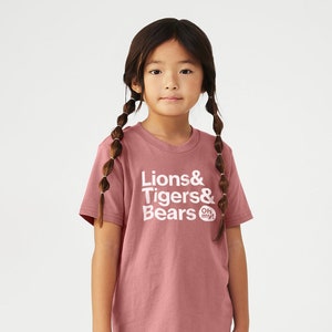 Wizard of Oz Fan Tee, Lions Tigers & Bears Oh My! Youth Short Sleeve Tee Shirt