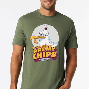 Funny Seagull T-Shirt: Your Chips Are My Chips - Bondi Beach Tee