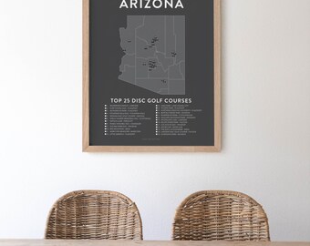 Disc Golf Top 25 Courses of Arizona Map