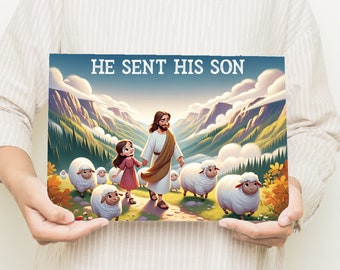 He Sent His Son Primary Singing Time | The Church of Jesus Christ of Latter-day Saints | LDS | Flip Charts | Pictographs
