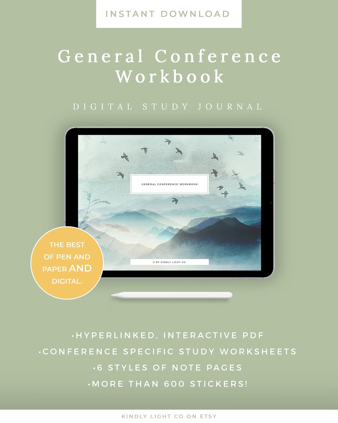 April 2024 General Conference Digital Workbook Goodnotes General