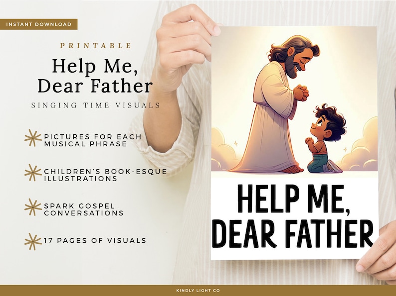 May 2024 Primary Singing Time Bundle LDS Flipcharts Visuals Love One Another I Will Be Valiant Help Me, Dear Father image 6