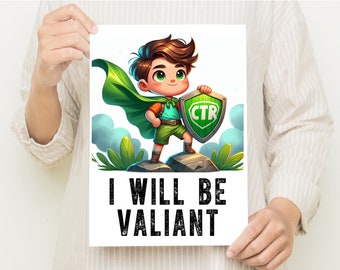 I Will Be Valiant Singing Time | The Church of Jesus Christ of Latter-day Saints | LDS | Visuals | Flip Charts | Pictographs