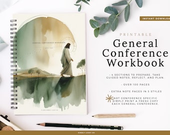 April 2024 Printable General Conference Workbook | Instant Download | Printable Notebook | The Church of Jesus Christ of Latter-day Saints