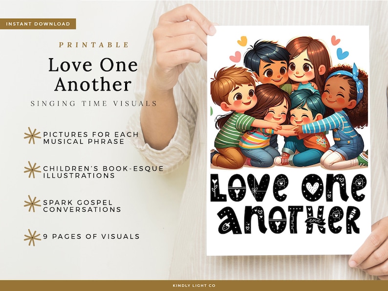 May 2024 Primary Singing Time Bundle LDS Flipcharts Visuals Love One Another I Will Be Valiant Help Me, Dear Father image 2