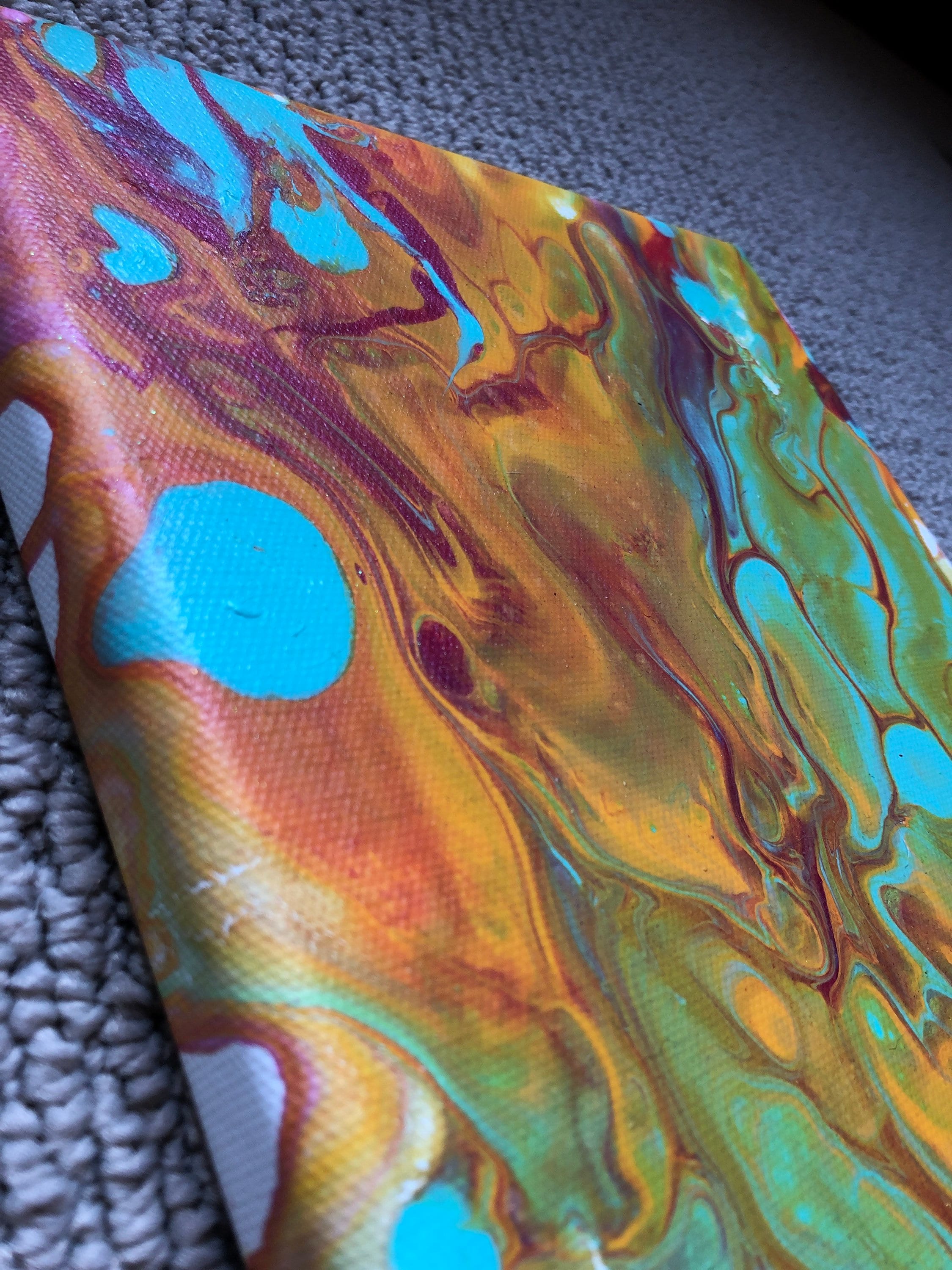 Acrylic Pour Painting Melting Gobstopper Etsy