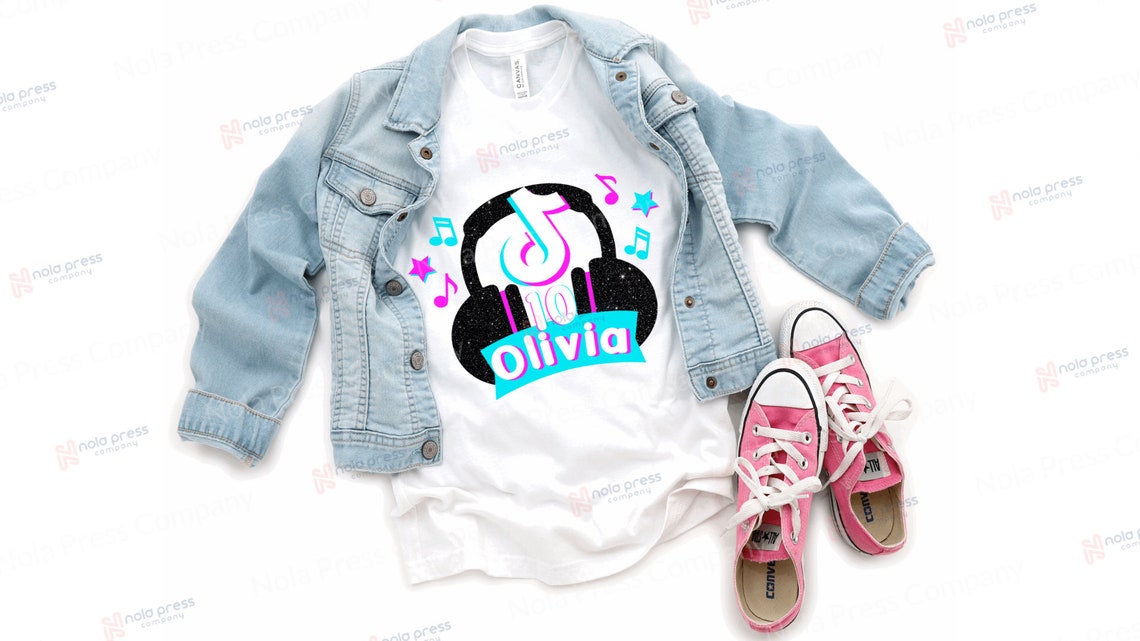 TikTok Party Shirt TikTok Glitter Shirt Tik Tok Shirt Tik image 0