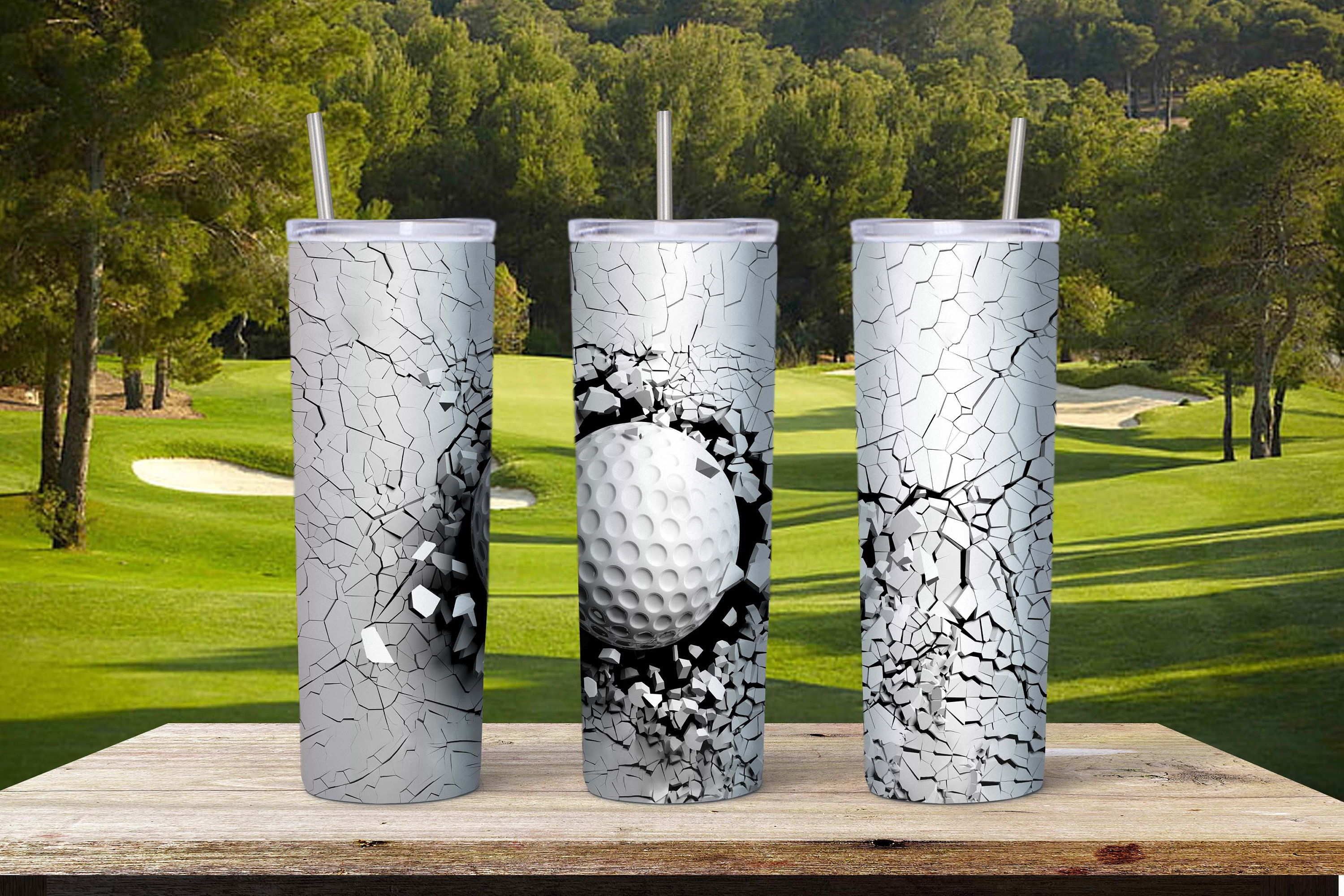 Golf Ball Shatter Tumbler Wrap Etsy