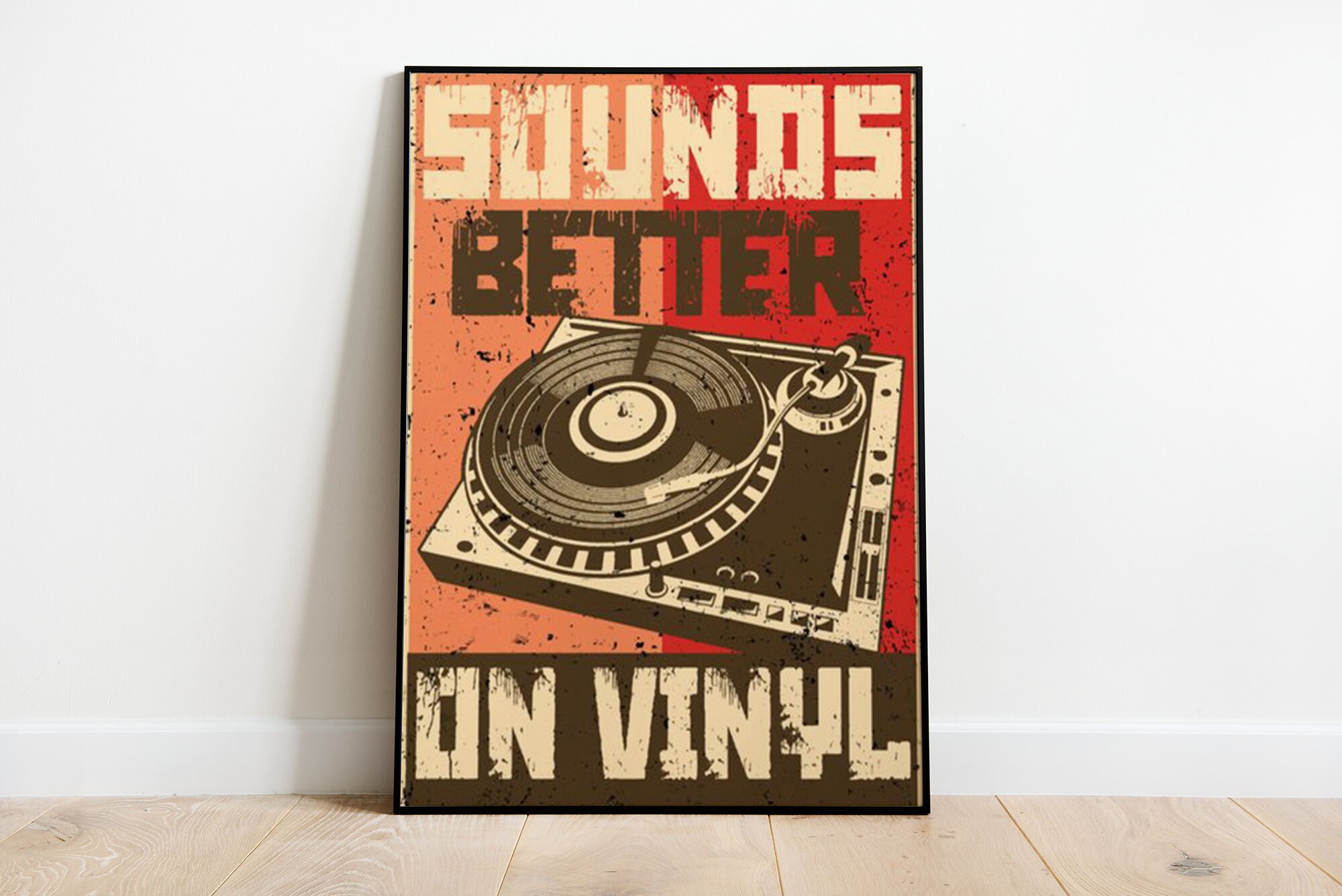 Sounds Better On Vinyl Vintage Vinyl Drip Prints Wall Art Etsy
