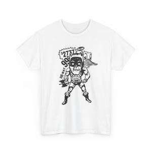 He-Bat Punk Rock Heavy Metal Horror Comic Collage T-Shirt (Gothic Grunge Alternative Graphic Tee)