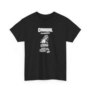 Cannibal Space Cyclops Black Punk Rock Heavy Metal Horror Collage T-Shirt (Gothic Grunge Alternative Graphic Tee)