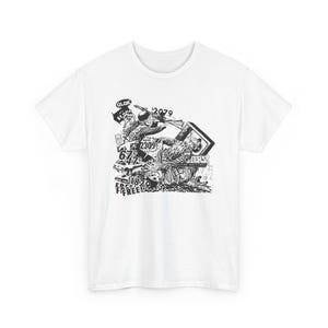 WAR, HUH! What is it good for? Punk Rock Heavy Metal Horror Comic Collage T-Shirt (Gothic Grunge Alternative Graphic Tee)