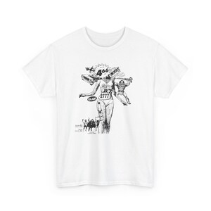 Bikini Babe Punk Rock Heavy Metal Horror Comic Collage T-Shirt (Gothic Grunge Alternative Graphic Tee)