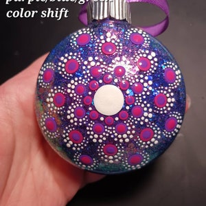 Mandala dot Christmas ornaments