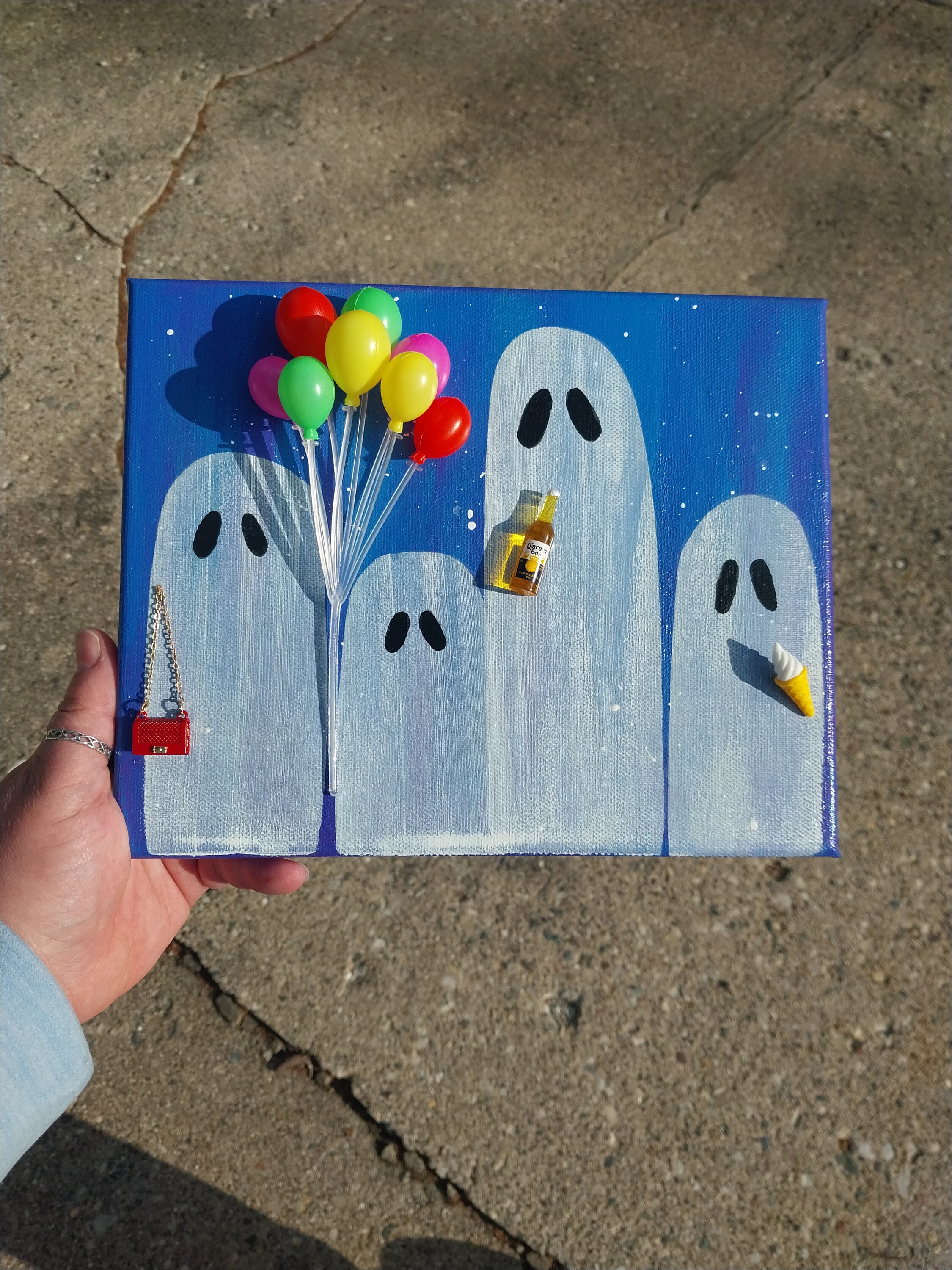 Squeegee Ghost Painting - Etsy