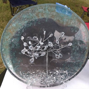 Resin Plate Art Decor-Green Black