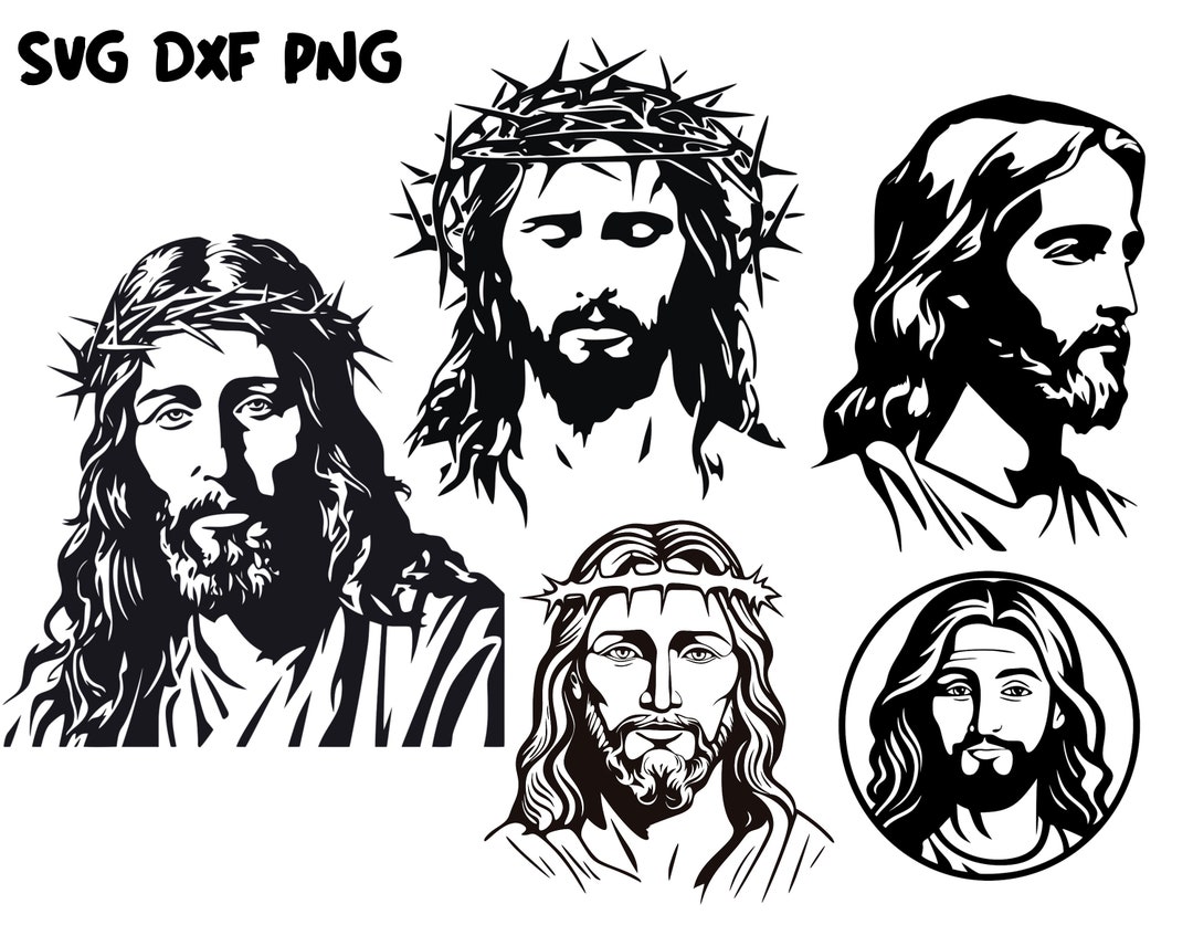 Jesus Svg Dxf Png, Jesus Christ Clipart, Catholic, Lord, Christian