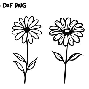 Daisy Svg, Flower Svg, Daisy Svg Flower, Floral Svg, Daisy Bundle Svg, Daisy Silhouette, Paper Cut Template, File in formato Svg per Cricut, File in formato Svg