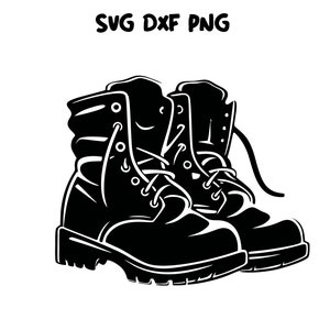 Stivali SVG, file SVG, Clipart stivali, file per Cricut, file di taglio scarpa per Silhouette, vettore, Dxf, Png