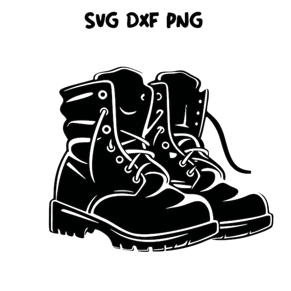 Boots SVG, SVG file, Boots Clipart, Files for Cricut, Shoe Cut Files For Silhouette, Vector, Dxf, Png