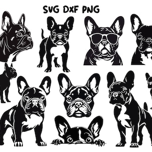 French Bulldog Bundle,Logo Vinyl Stencil,Frenchie Clipart Print,French Bulldog SVG, Silhouette, Frenchie mama svg,Bulldog Vector,Cricut file