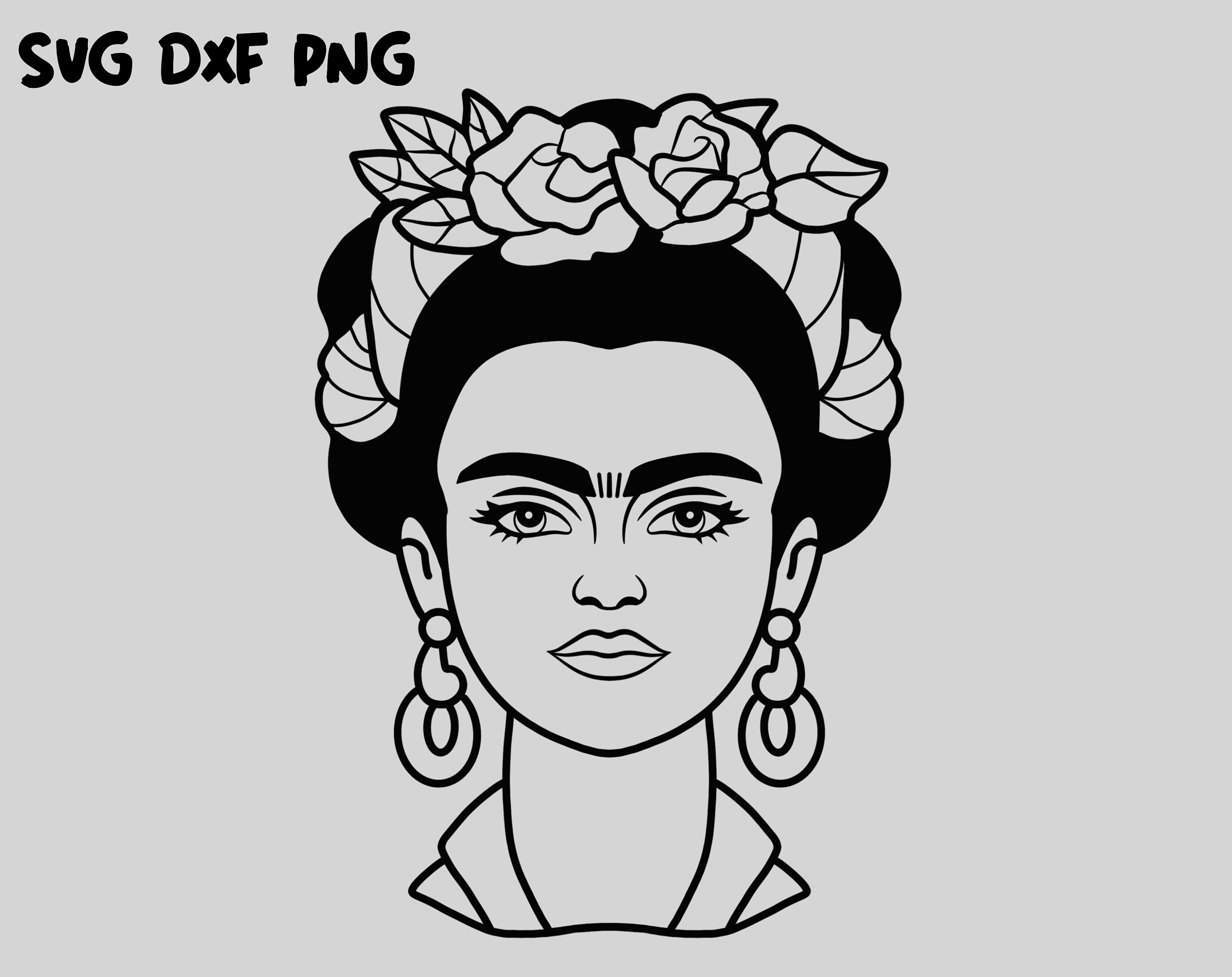 Frida Kahlo SVG Sticker Print PNG Decal High Quality Digital Etsy