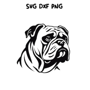 Engelse Bulldog svg, liegende hond svg-bestanden voor Cricut, plasma dxf laser cut bestand, cnc vector model, ras clipart, Afdrukbare kunst png, downloaden